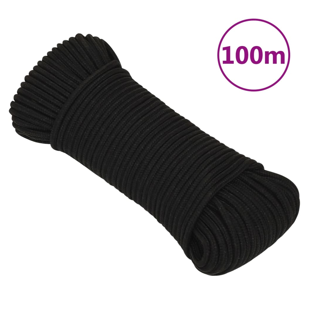 Work Rope Black 5 mm 100 m Polyester