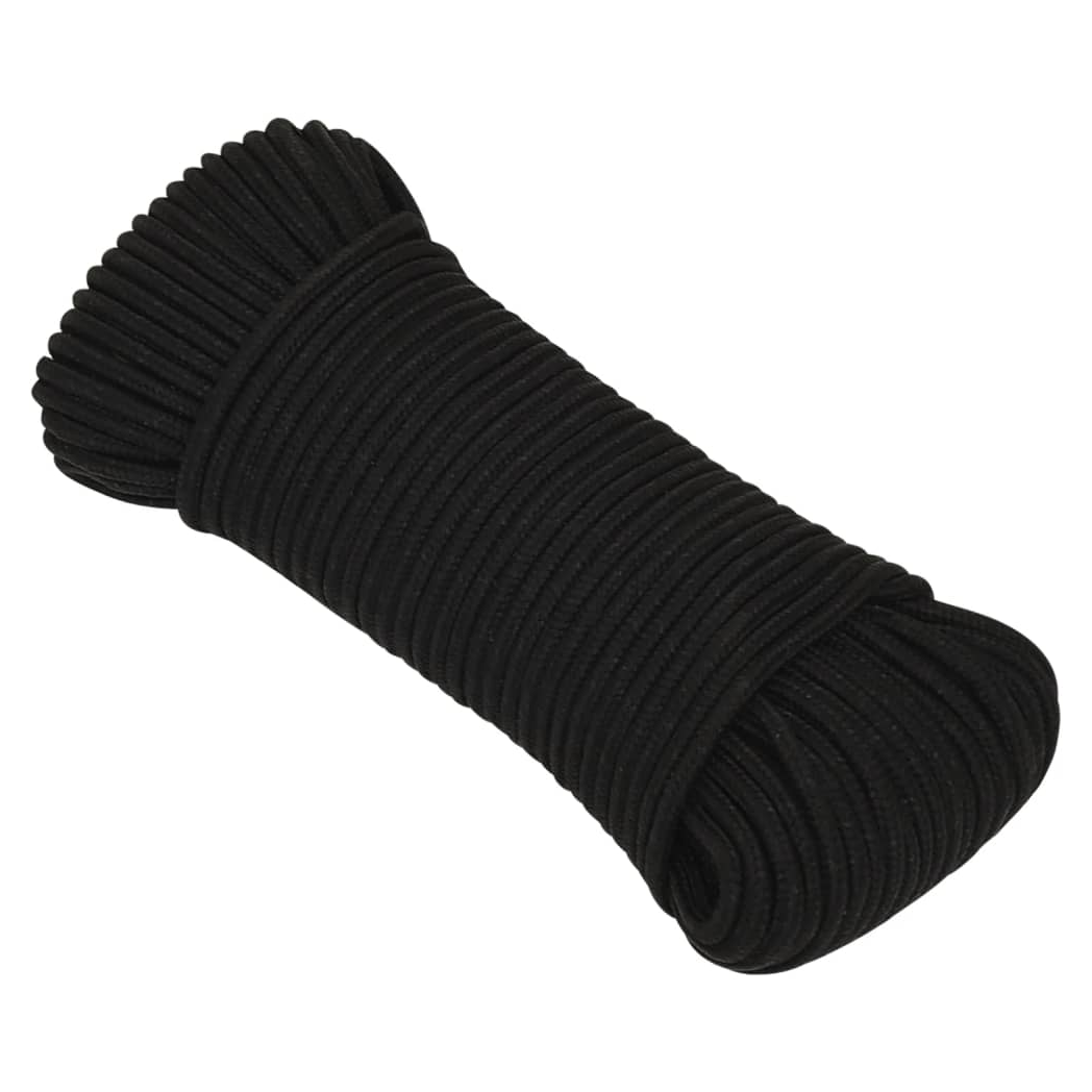 Work Rope Black 5 mm 100 m Polyester