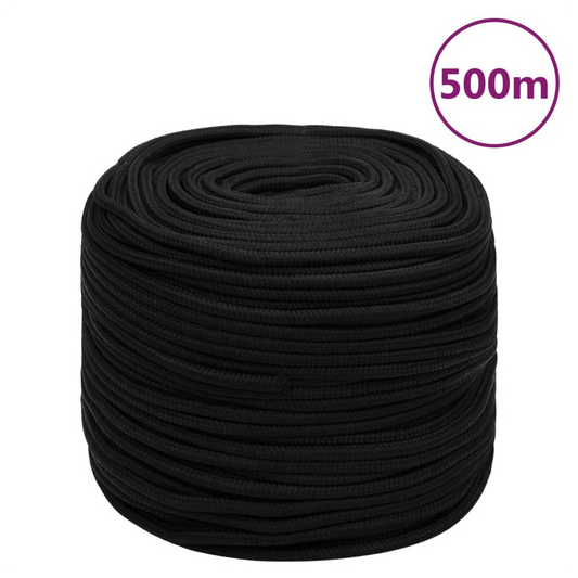 Work Rope Black 6 mm 500 m Polyester