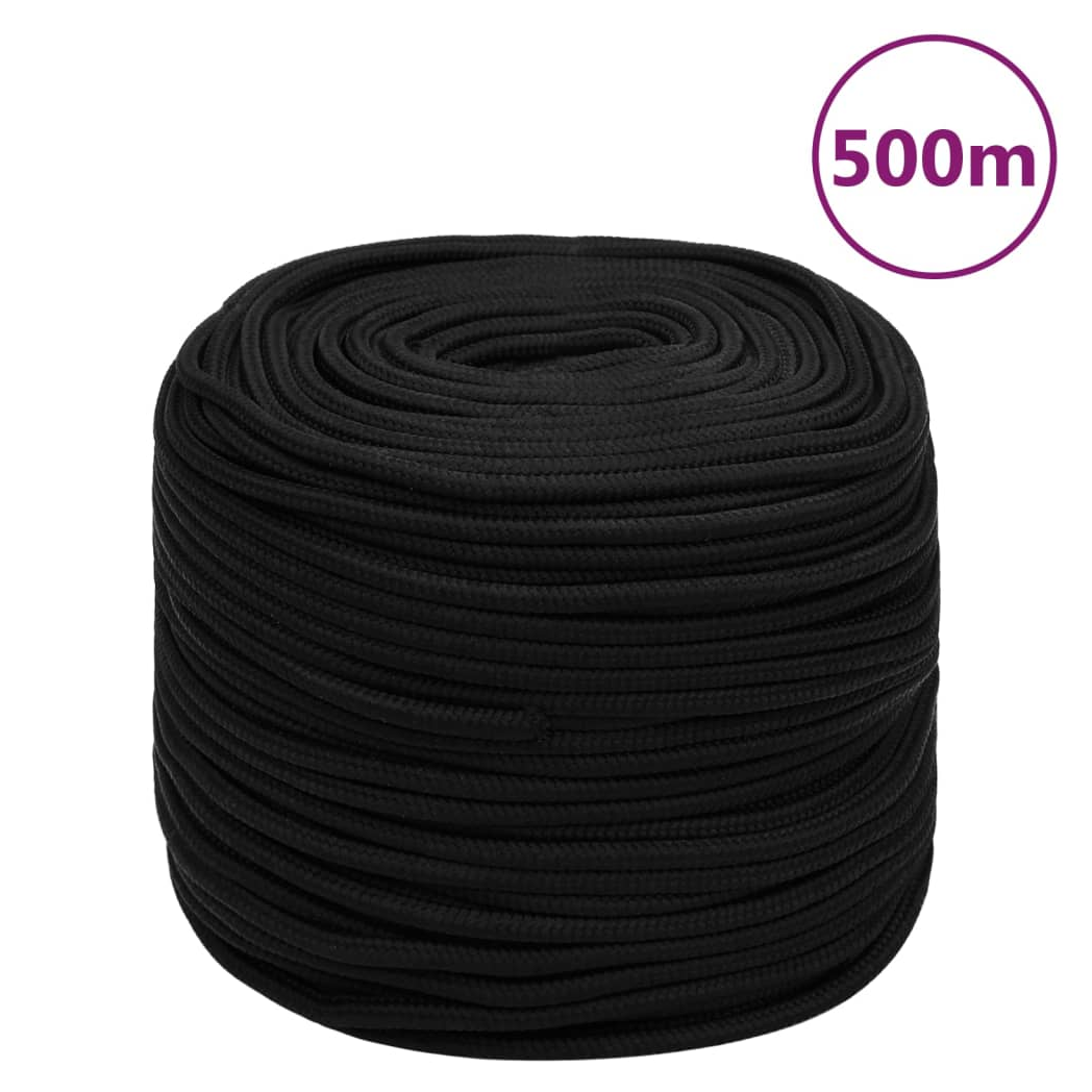 Work Rope Black 6 mm 500 m Polyester