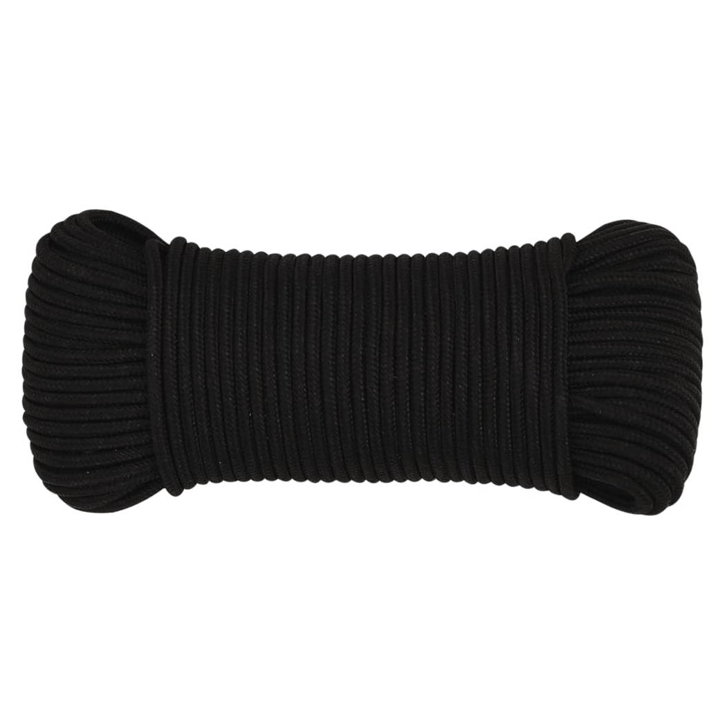 Work Rope Black 4 mm 50 m Polyester