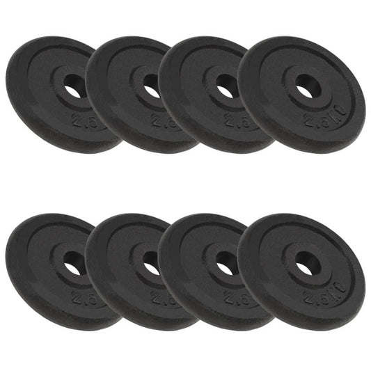 Weight Plates 8 pcs 8x2.5 kg Cast Iron