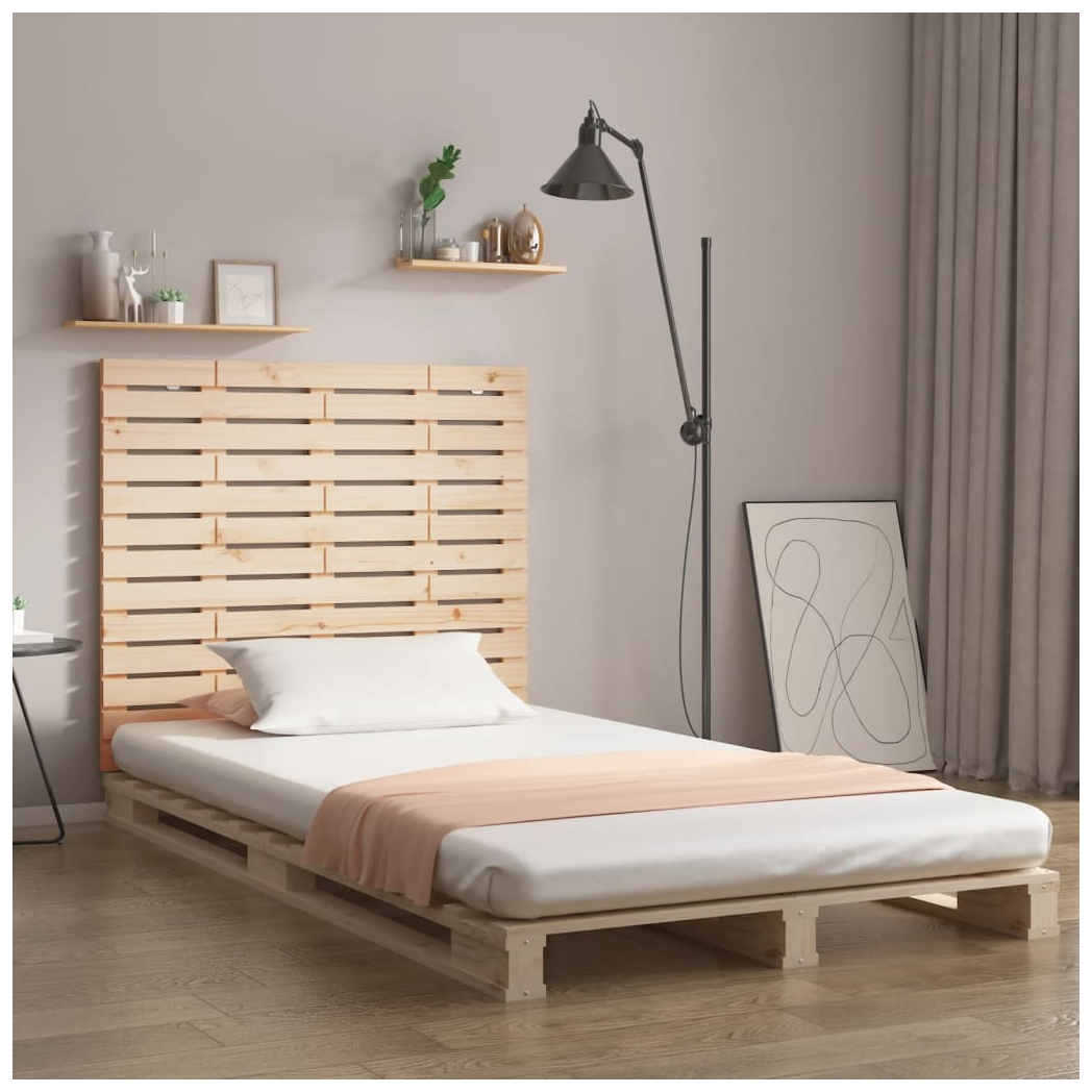 Wall Headboard 96x3x91.5 cm Solid Wood Pine