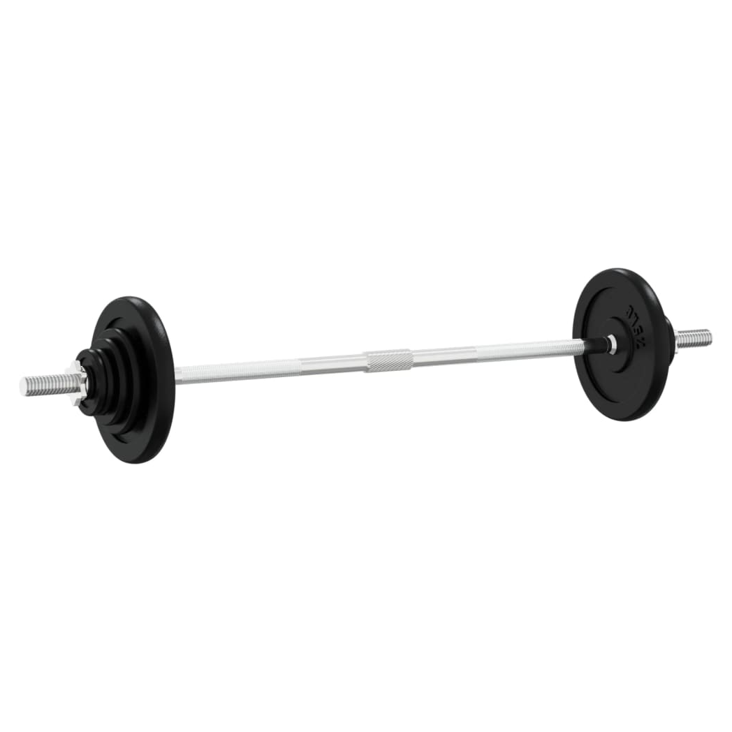 Barbell with Plates 90 kg Cast Iron