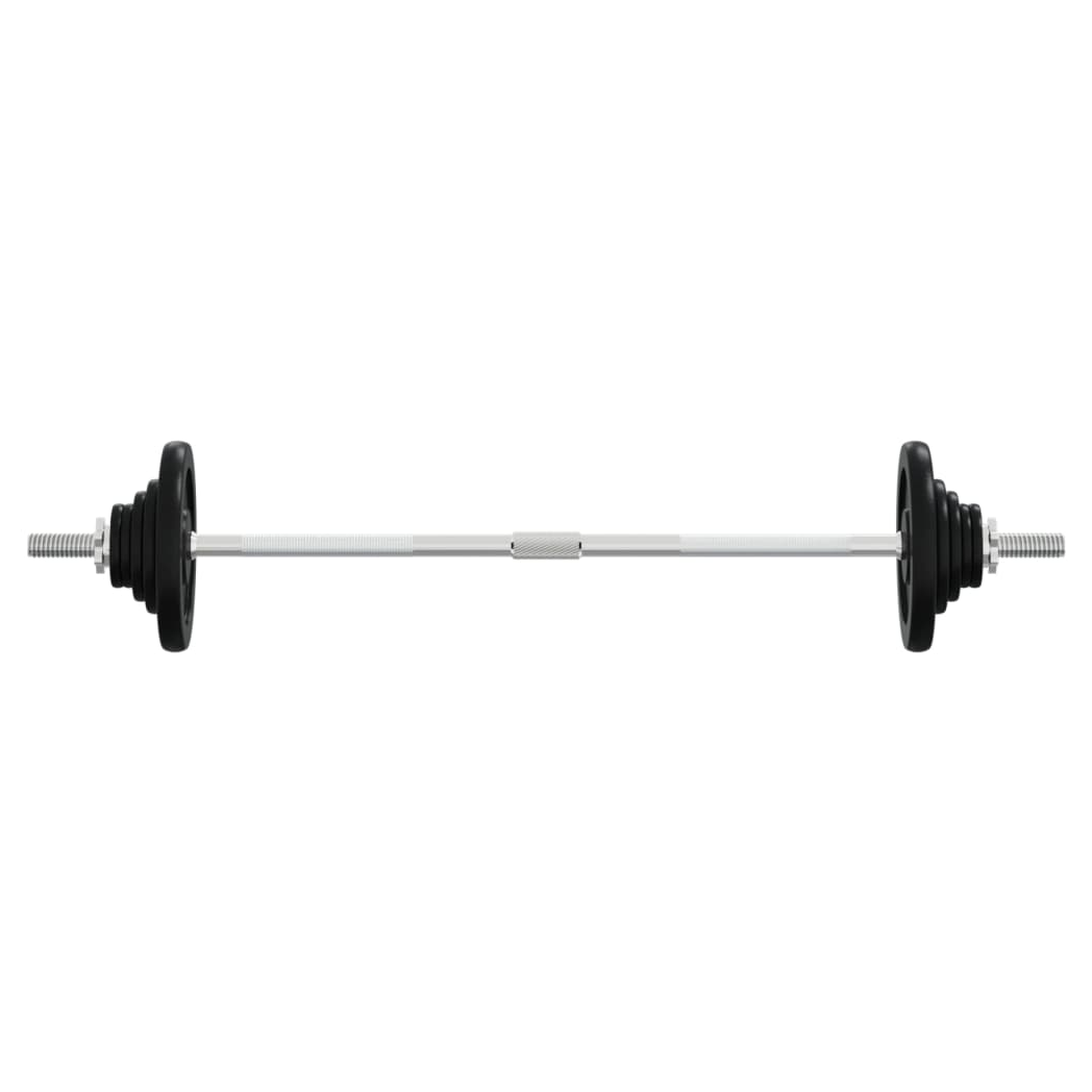 Barbell with Plates 90 kg Cast Iron