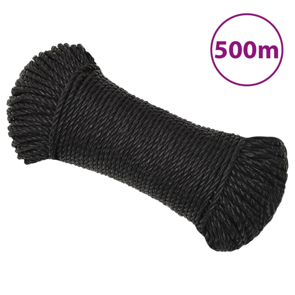 Work Rope Black 8 mm 500 m Polypropylene