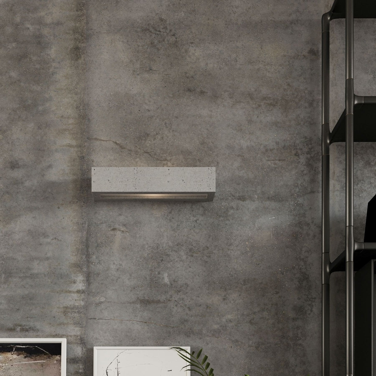 Wall lamp concrete, glass Vega modern Design E27