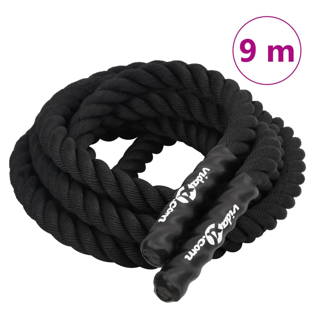 Battle Rope Black 9 m 6.8 kg Polyester