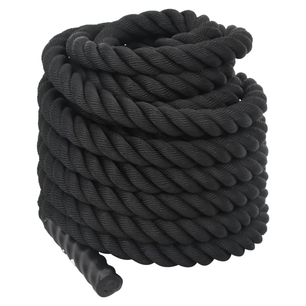 Battle Rope Black 15 m 11 kg Polyester