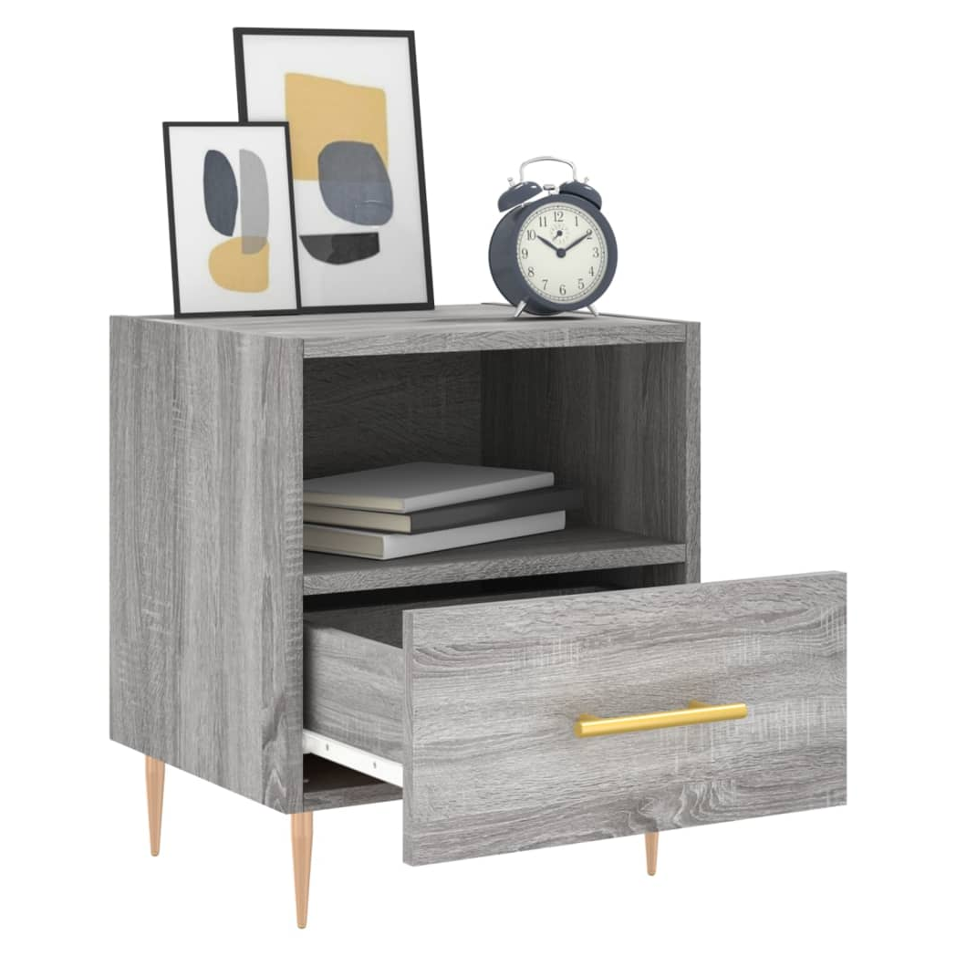 Bedside Cabinets 2 pcs Grey Sonoma 40x35x47.5 cm Engineered Wood