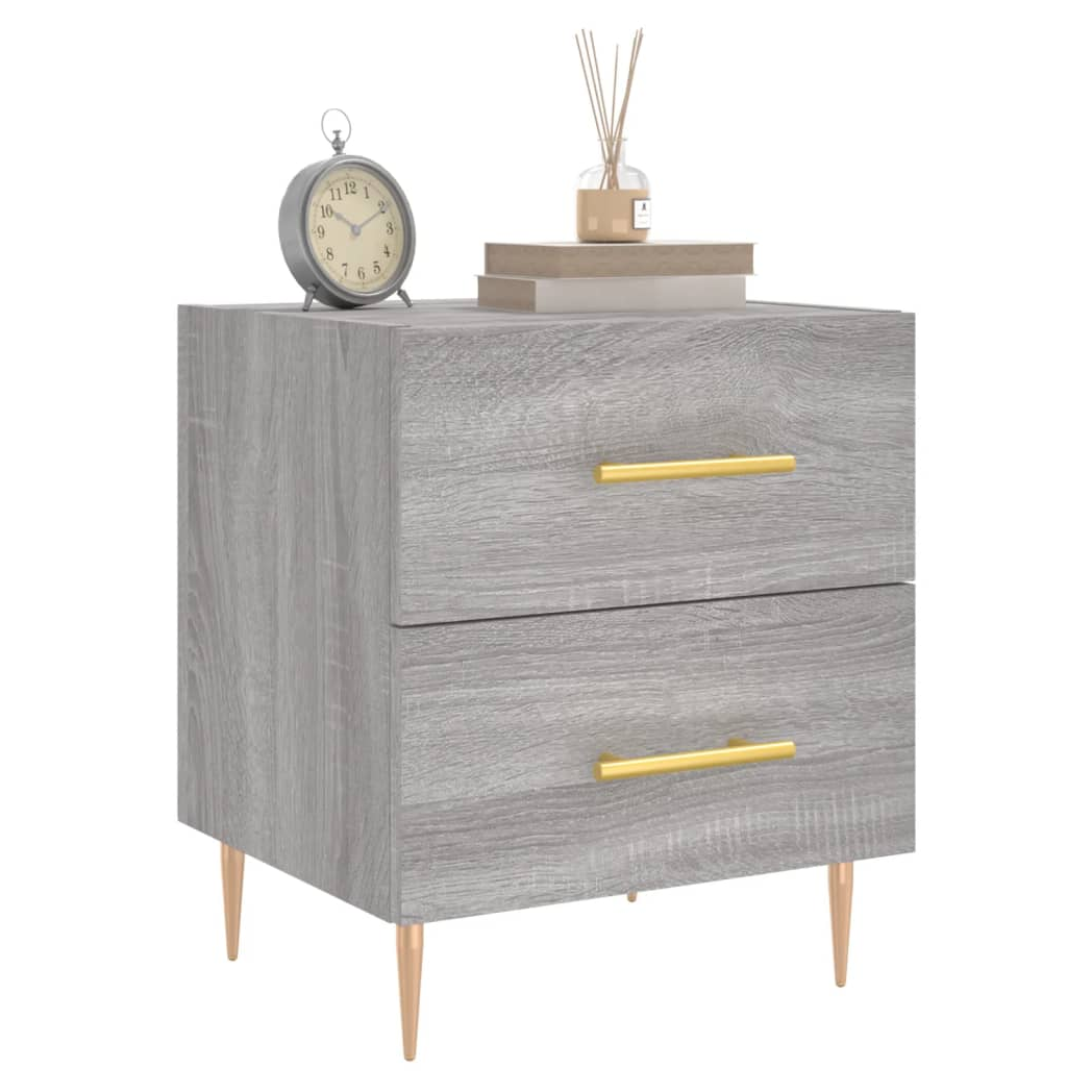 Bedside Cabinets 2 pcs Grey Sonoma 40x35x47.5 cm Engineered Wood