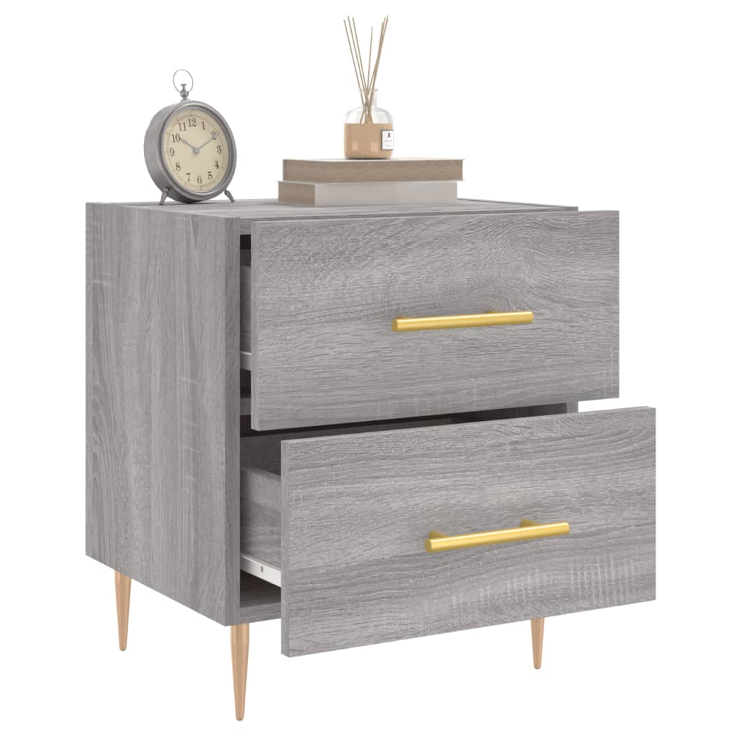 Bedside Cabinets 2 pcs Grey Sonoma 40x35x47.5 cm Engineered Wood