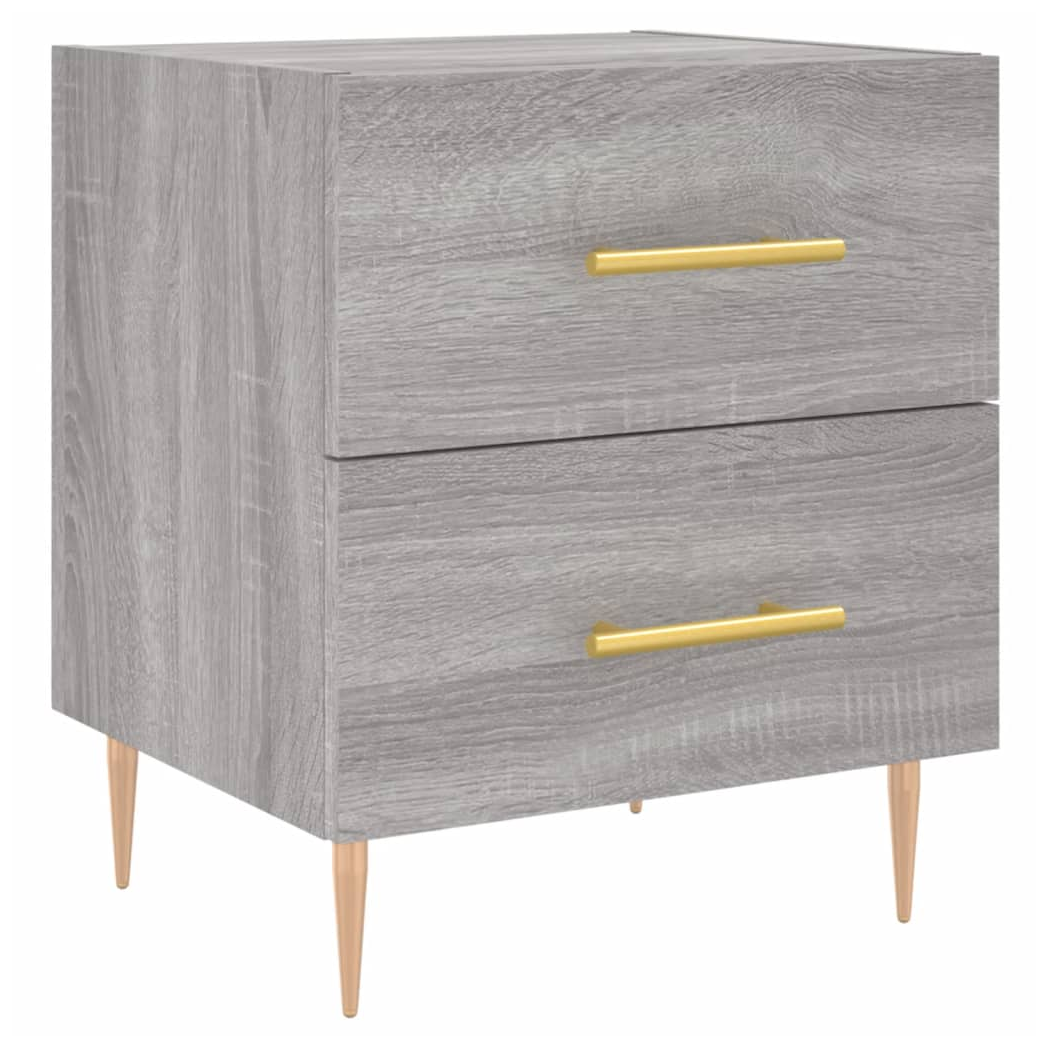 Bedside Cabinets 2 pcs Grey Sonoma 40x35x47.5 cm Engineered Wood