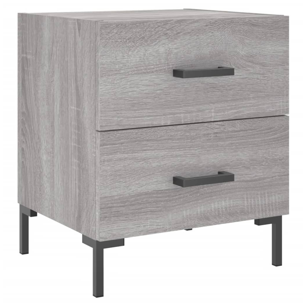 Bedside Cabinet Grey Sonoma 40x35x47.5 cm Engineered Wood