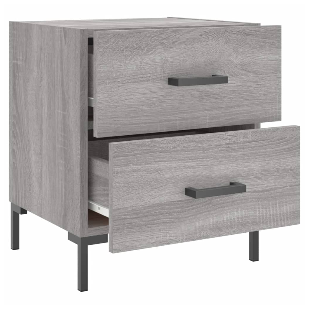 Bedside Cabinet Grey Sonoma 40x35x47.5 cm Engineered Wood