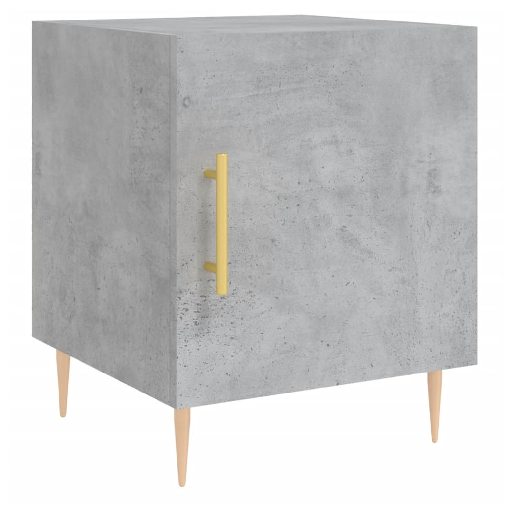 Bedside Cabinet Concrete Grey 40x40x50 cm Engineered Wood