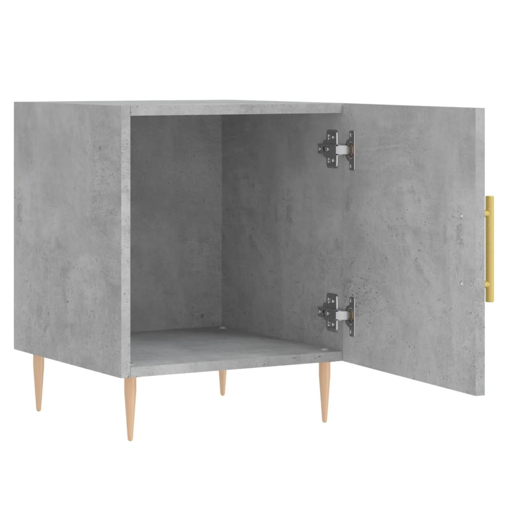 Bedside Cabinet Concrete Grey 40x40x50 cm Engineered Wood