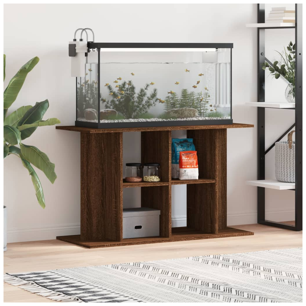 Aquarium Stand Brown Oak 100x40x60 cm Engineered Wood