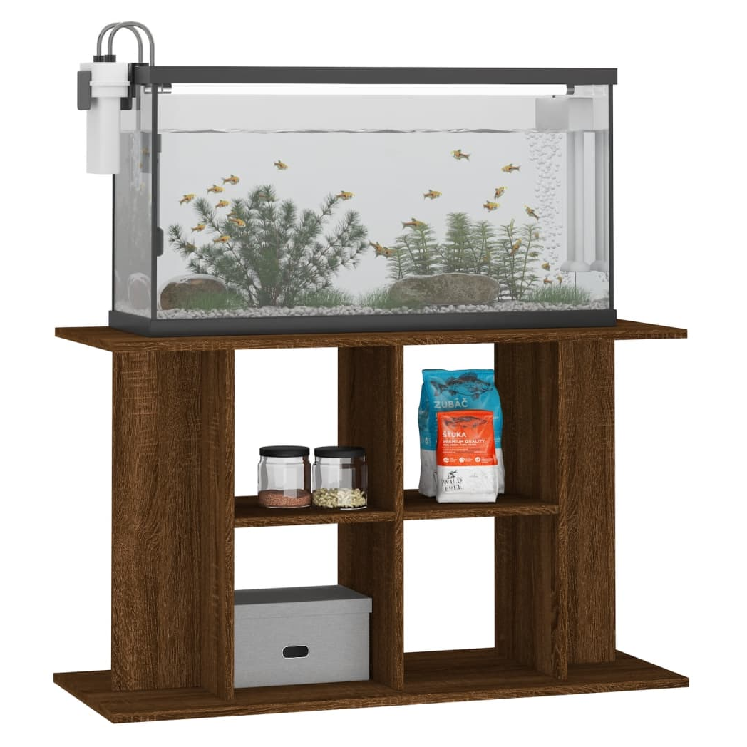 Aquarium Stand Brown Oak 100x40x60 cm Engineered Wood