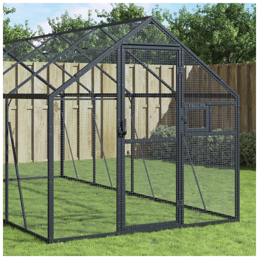 Aviary Anthracite 1.79x8x1.85 m Aluminium