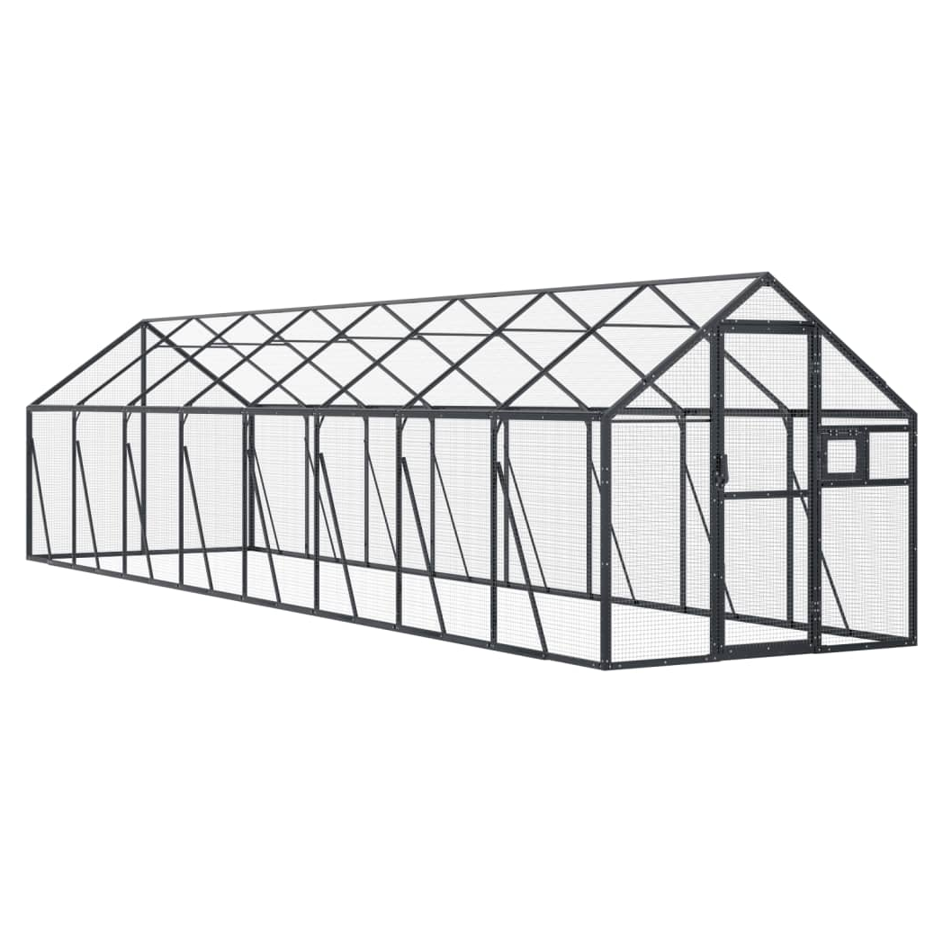 Aviary Anthracite 1.79x8x1.85 m Aluminium