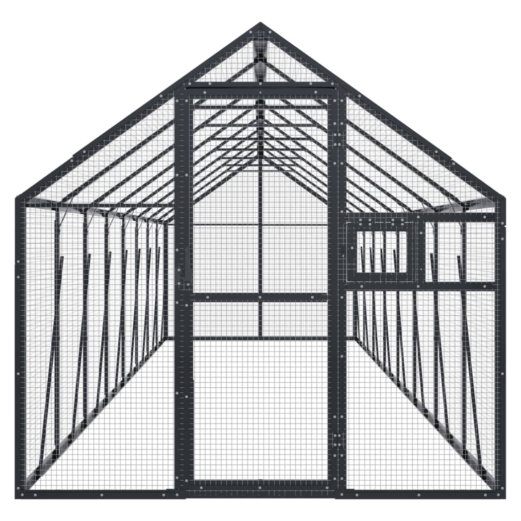 Aviary Anthracite 1.79x8x1.85 m Aluminium