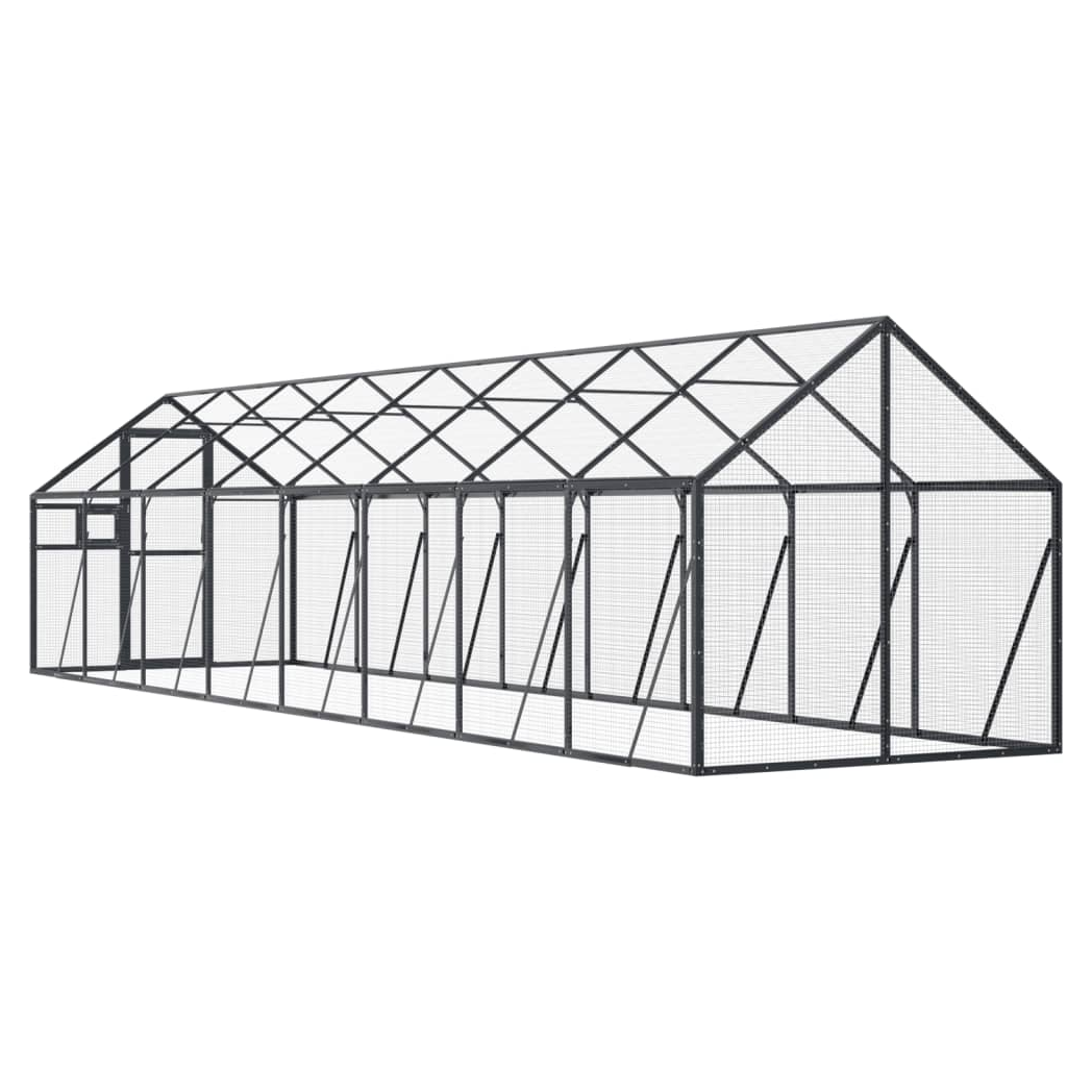 Aviary Anthracite 1.79x8x1.85 m Aluminium