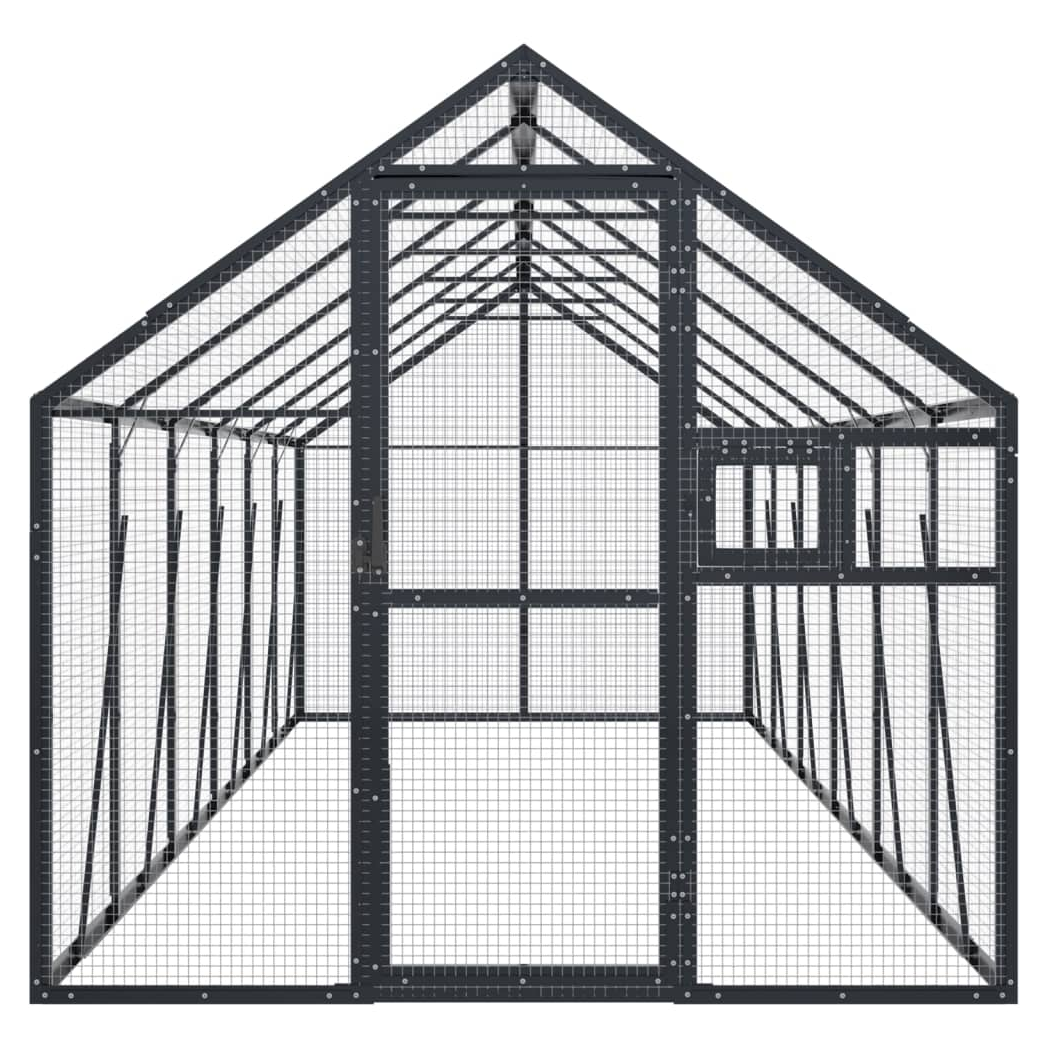 Aviary Anthracite 1.79x6x1.85 m Aluminium