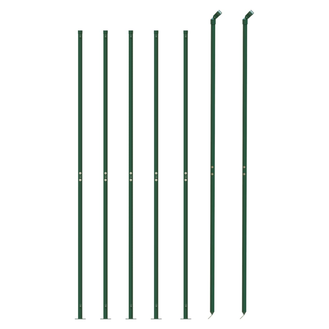 Wire Mesh Fence with Flange Green 2.2x10 m