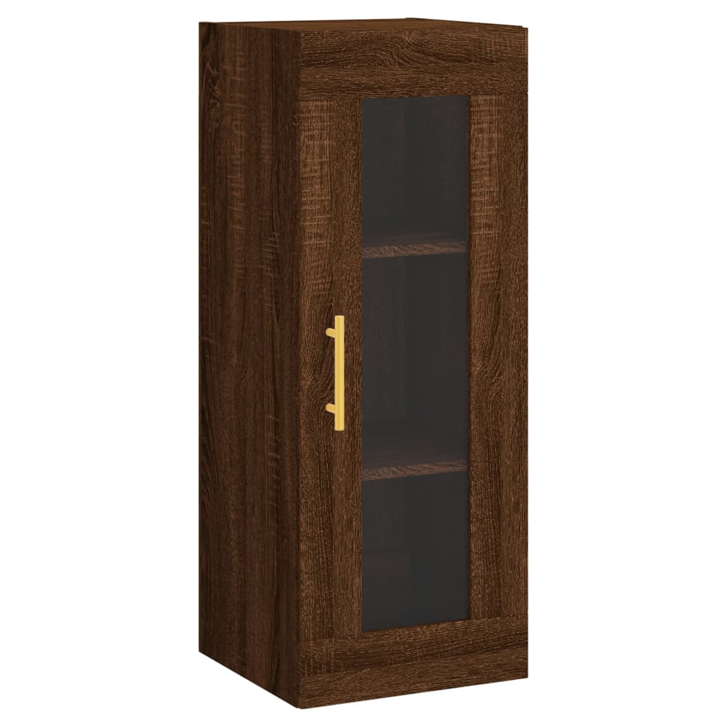 Wall Mounted Cabinet Brown Oak 34.5x34x90 cm