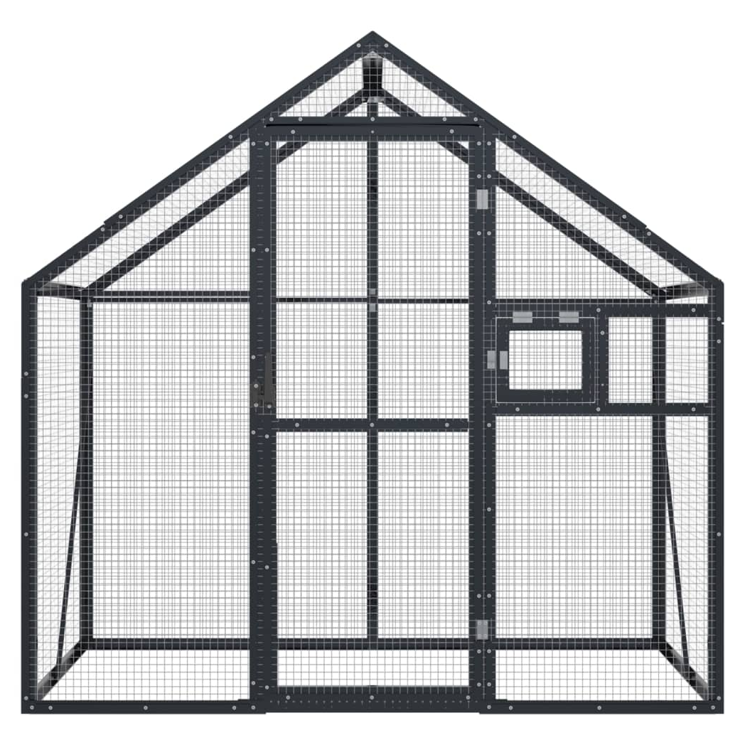 Aviary Anthracite 179x100x185 cm Aluminium