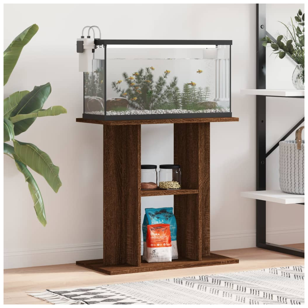 Aquarium Stand Brown Oak 60x30x60 cm Engineered Wood