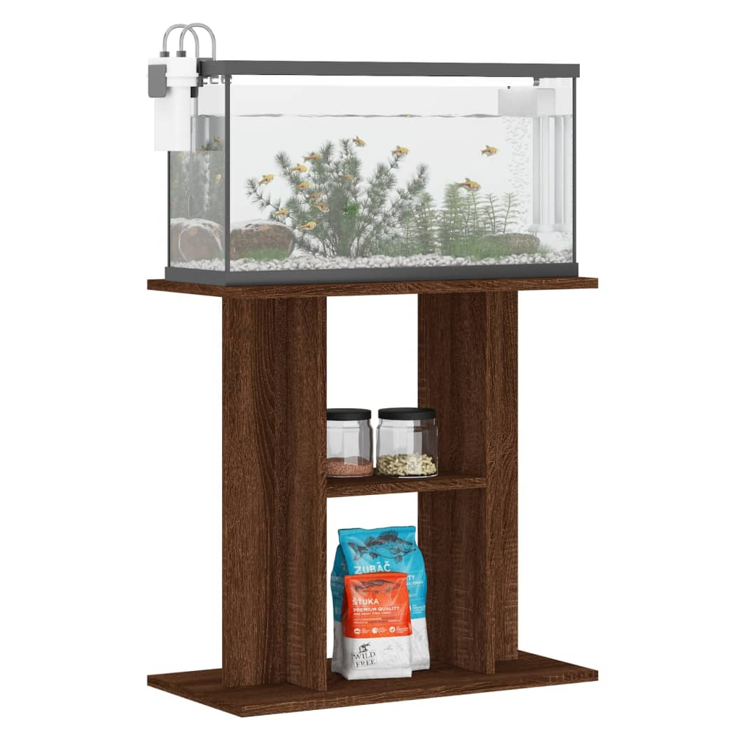 Aquarium Stand Brown Oak 60x30x60 cm Engineered Wood