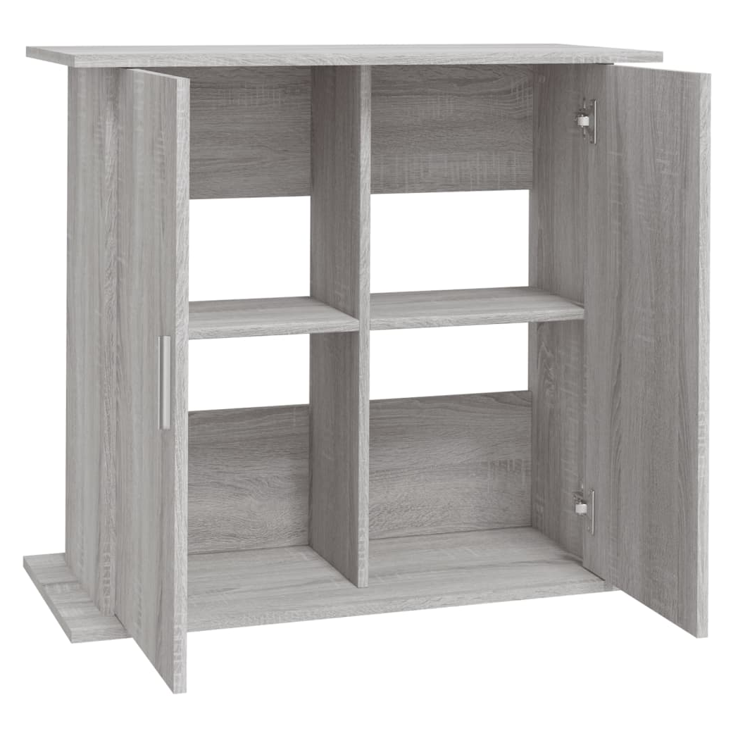 Aquarium Stand Grey Sonoma 81x36x73 cm Engineered Wood