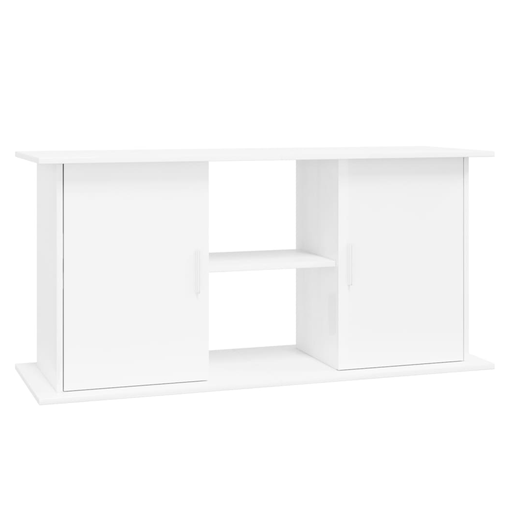 Aquarium Stand High Gloss White 121x41x58 cm Engineered Wood