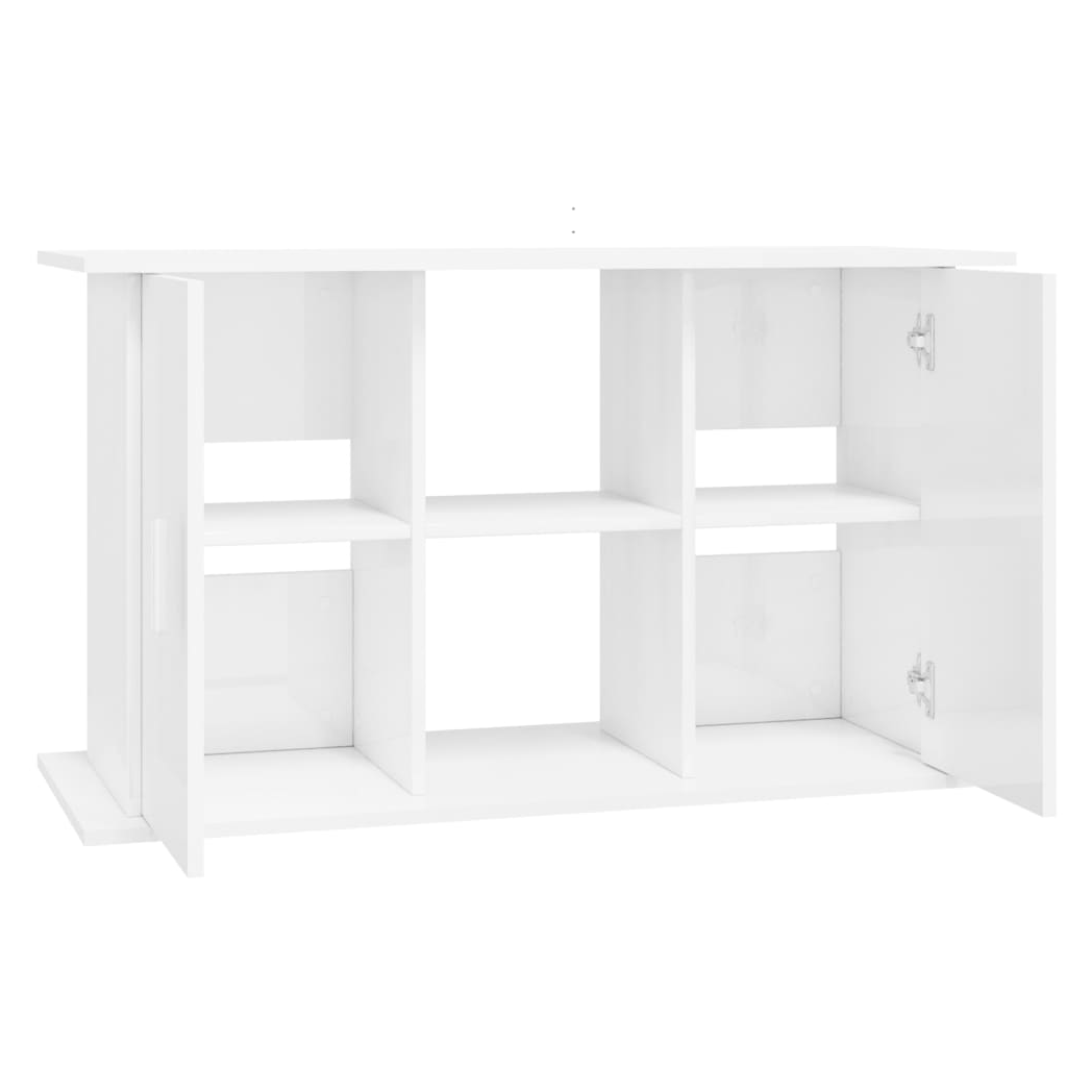 Aquarium Stand High Gloss White 101x41x58 cm Engineered Wood