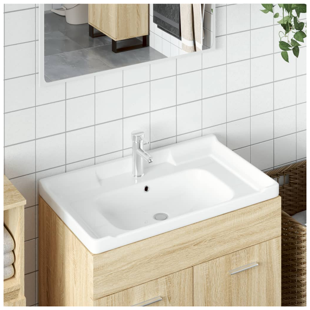 Bathroom Sink White 91.5x48x23 cm Rectangular Ceramic