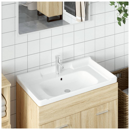 Bathroom Sink White 91.5x48x23 cm Rectangular Ceramic