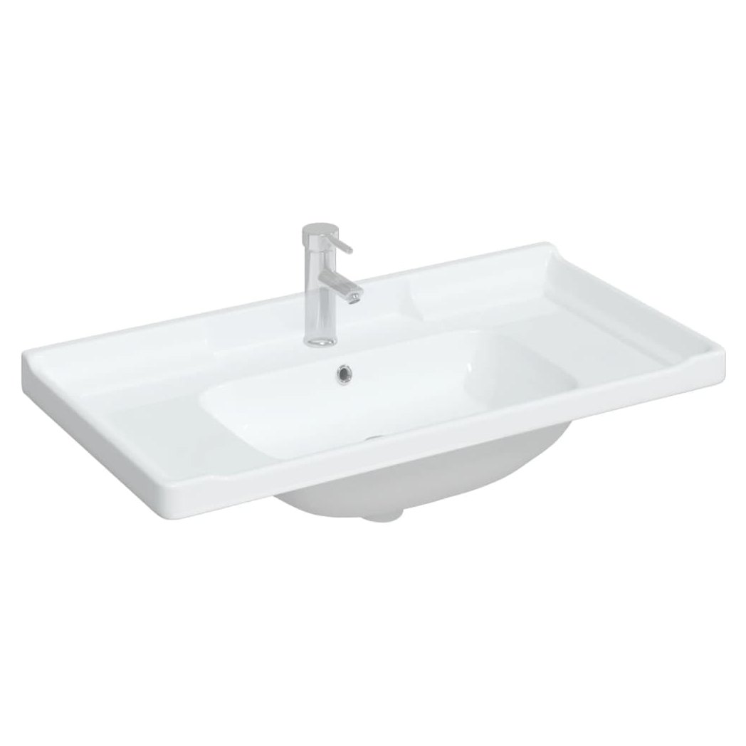 Bathroom Sink White 91.5x48x23 cm Rectangular Ceramic