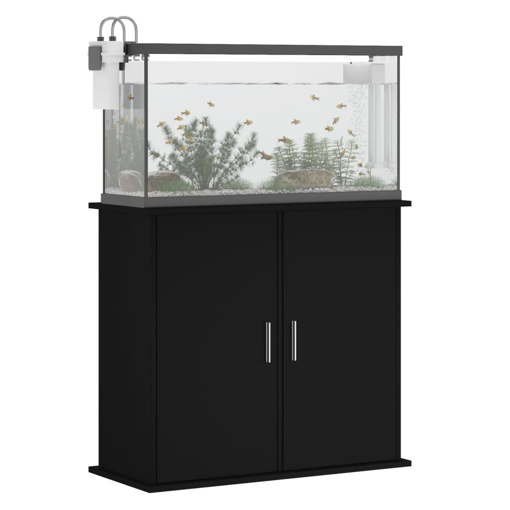 Aquarium Stand Black 81x36x73 cm Engineered Wood