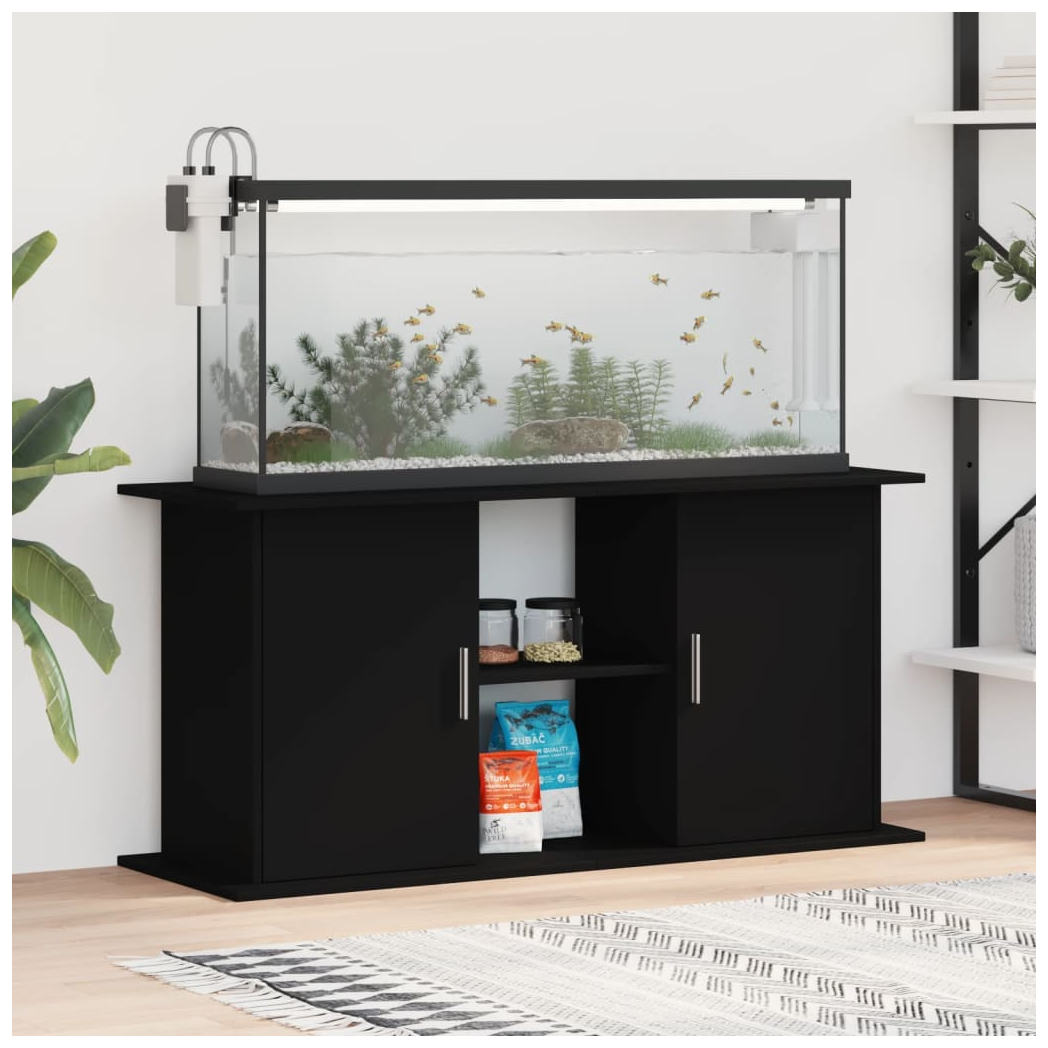 Aquarium Stand Black 121x41x58 cm Engineered Wood