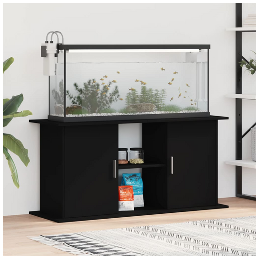 Aquarium Stand Black 121x41x58 cm Engineered Wood