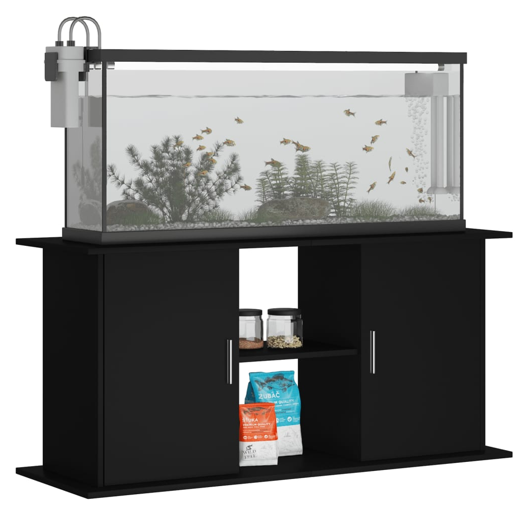 Aquarium Stand Black 121x41x58 cm Engineered Wood