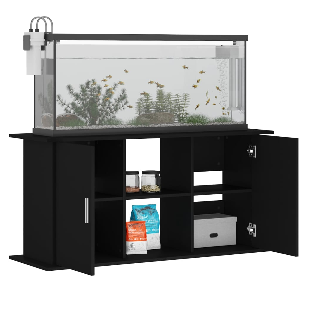 Aquarium Stand Black 121x41x58 cm Engineered Wood