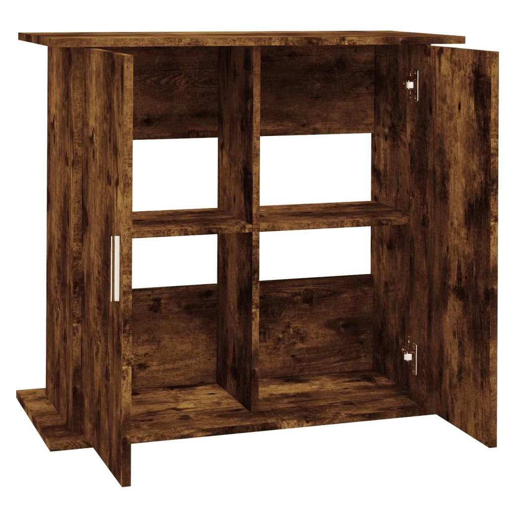 Aquarium Stand Smoked Oak 81x36x73 cm Engineered Wood