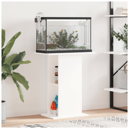 Aquarium Stand White 60.5x36x72.5 cm Engineered Wood