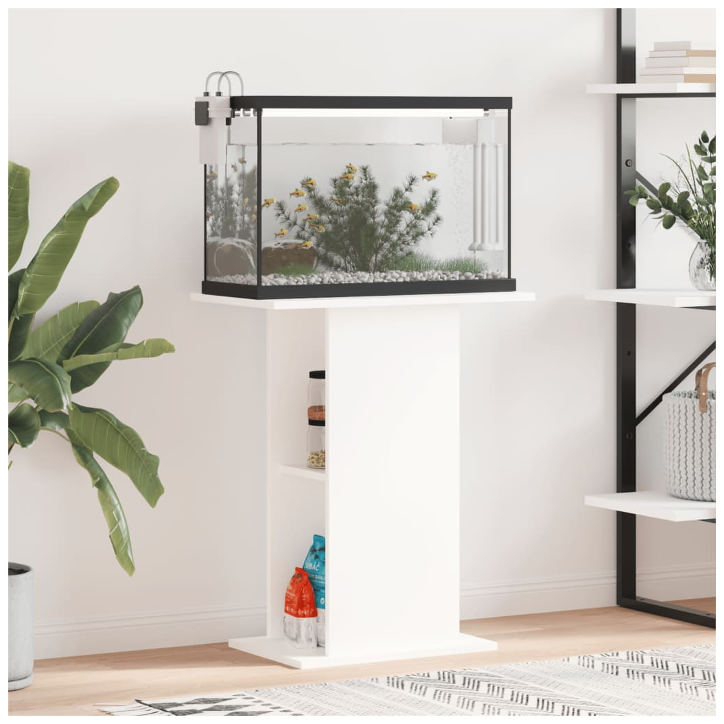 Aquarium Stand White 60.5x36x72.5 cm Engineered Wood