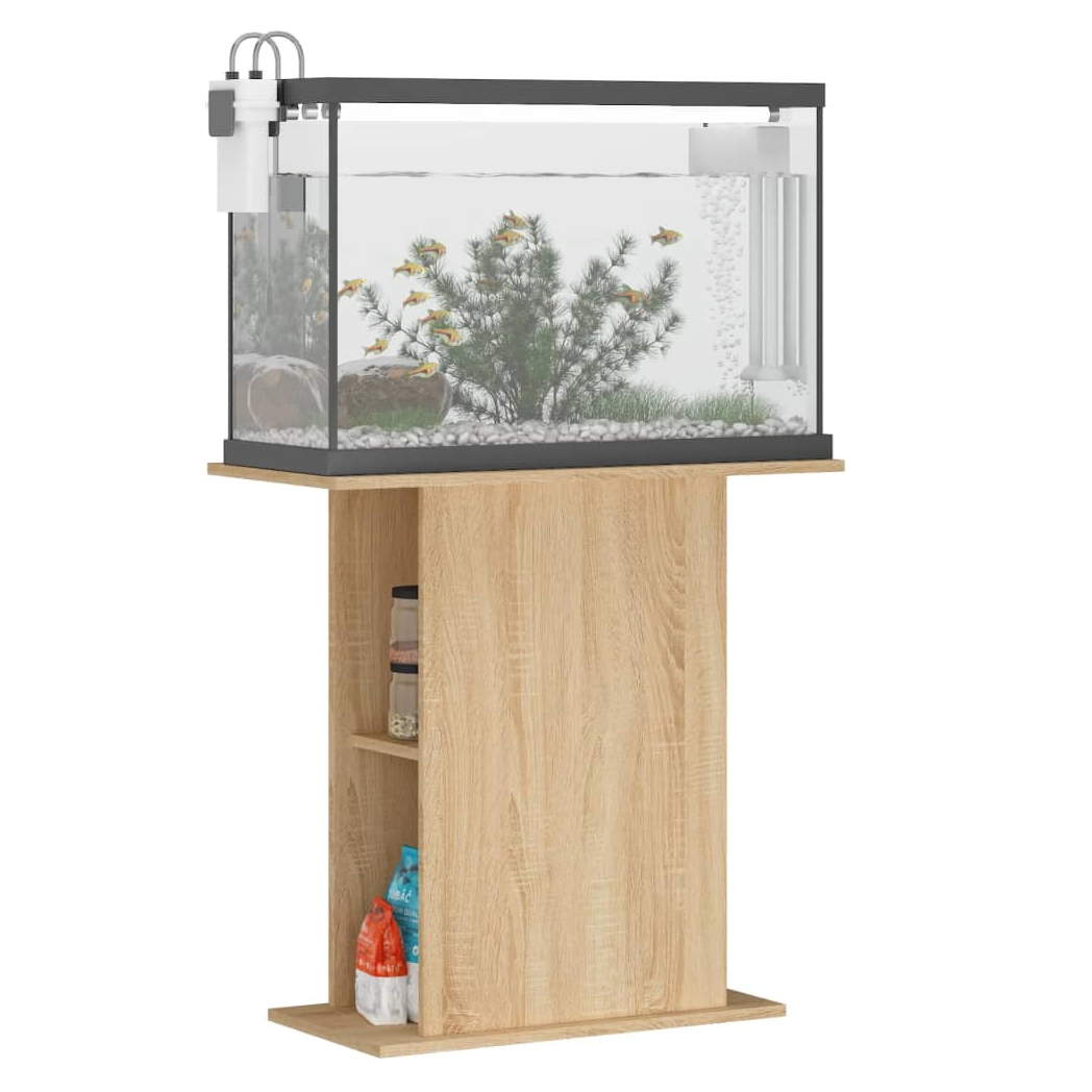 Aquarium Stand Sonoma Oak 75x36x72.5 cm Engineered Wood