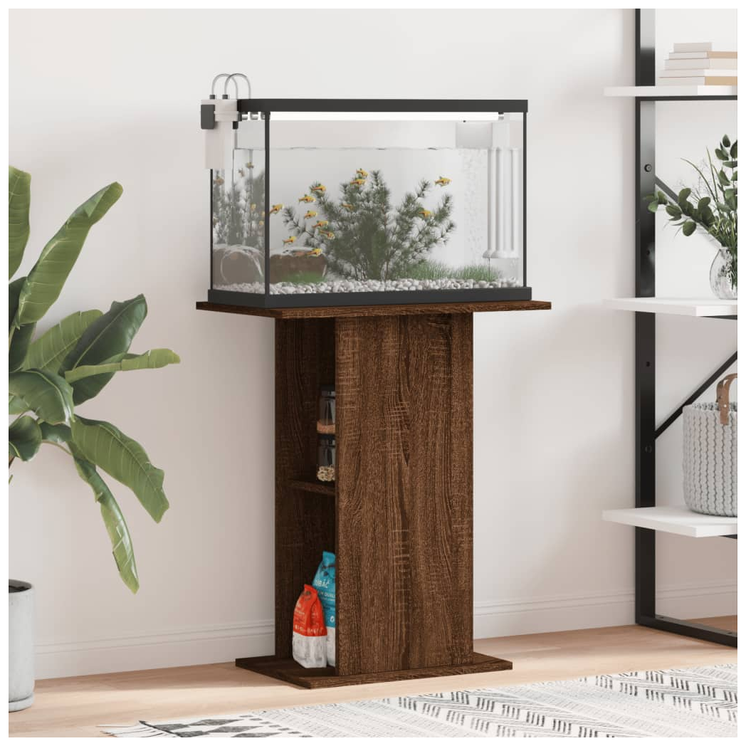 Aquarium Stand Brown Oak 60.5x36x72.5 cm Engineered Wood