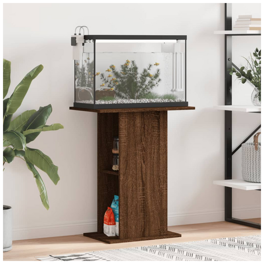 Aquarium Stand Brown Oak 60.5x36x72.5 cm Engineered Wood